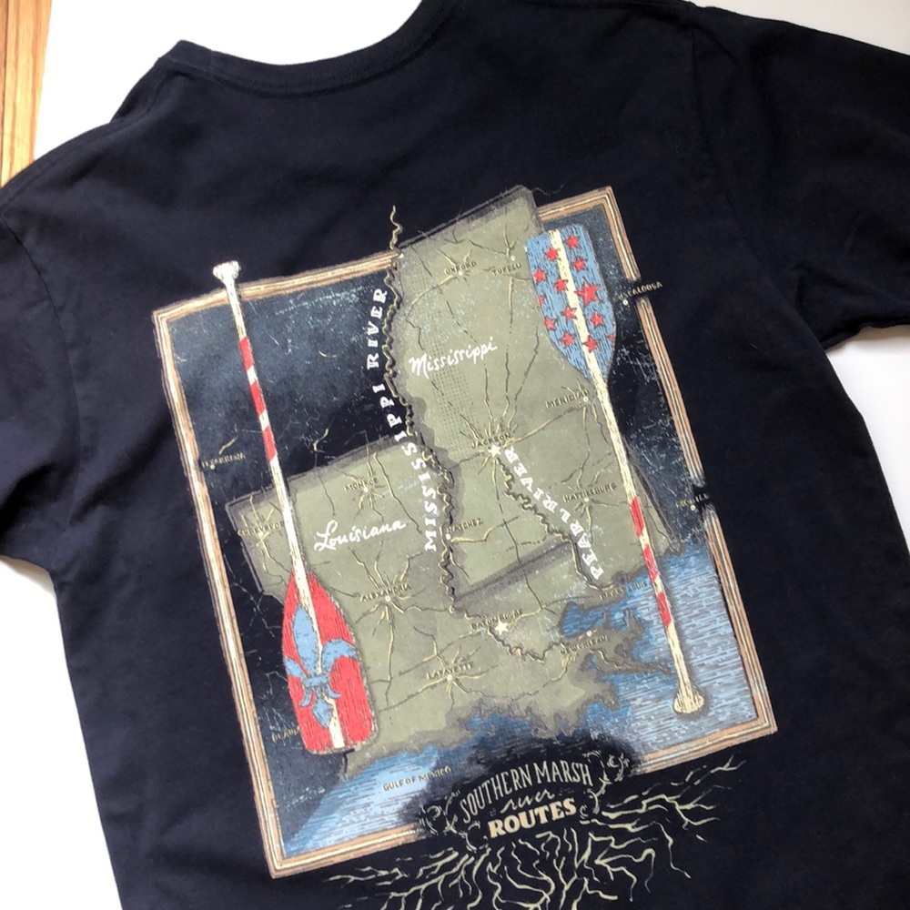 Southern Marsh Navy Pocket Tee - Men’s Small